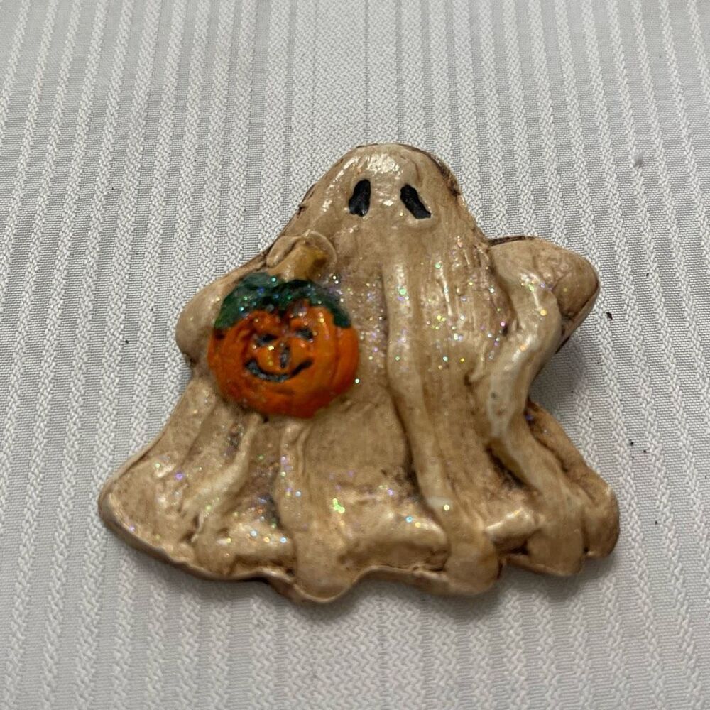 Ghost Brooch Pin Vintaged Signed CH
